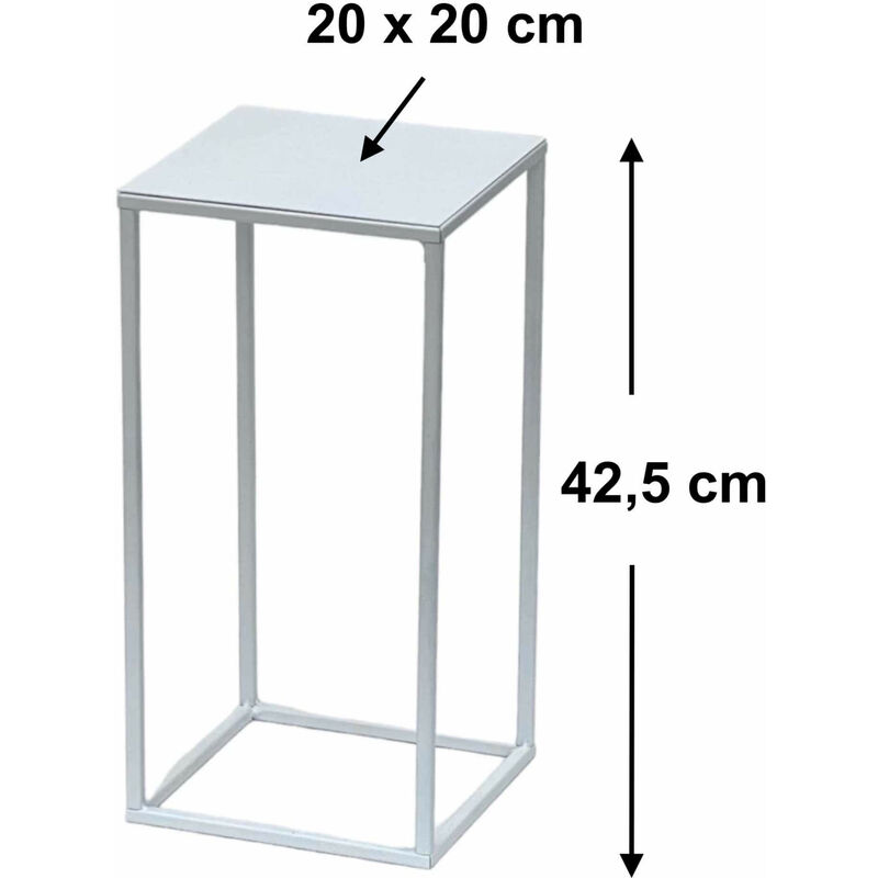 Ensemble de 2 tables pour fleurs DanDiBo avec pot en métal doré et noir -  Collection 96039 