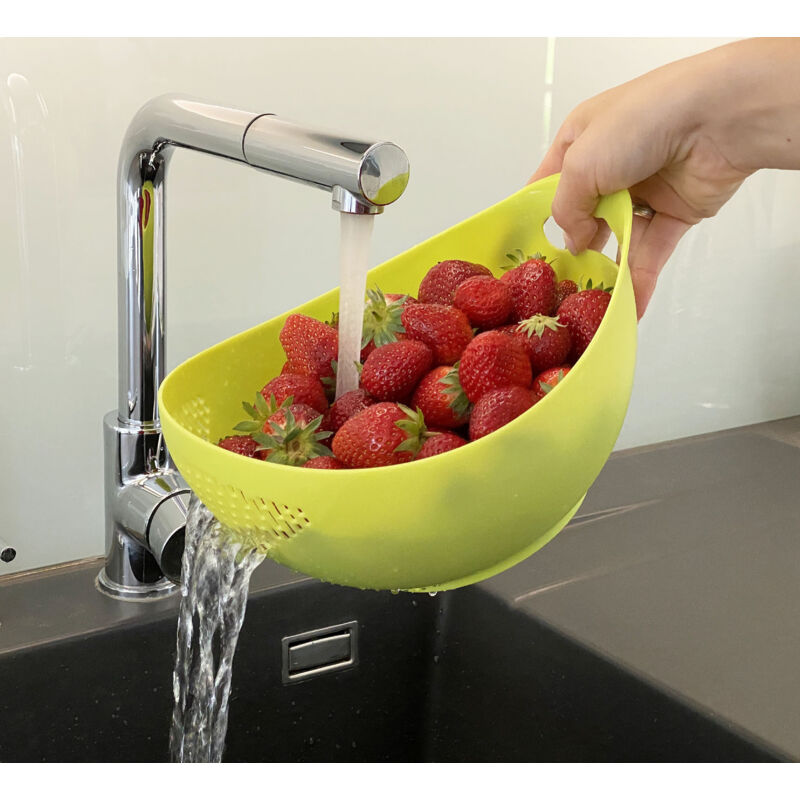Panier Lave-légumes Rotatif Escargot - Passoire Cuisine Pour Salade, Fruits, Drainage Facile, Design Compact