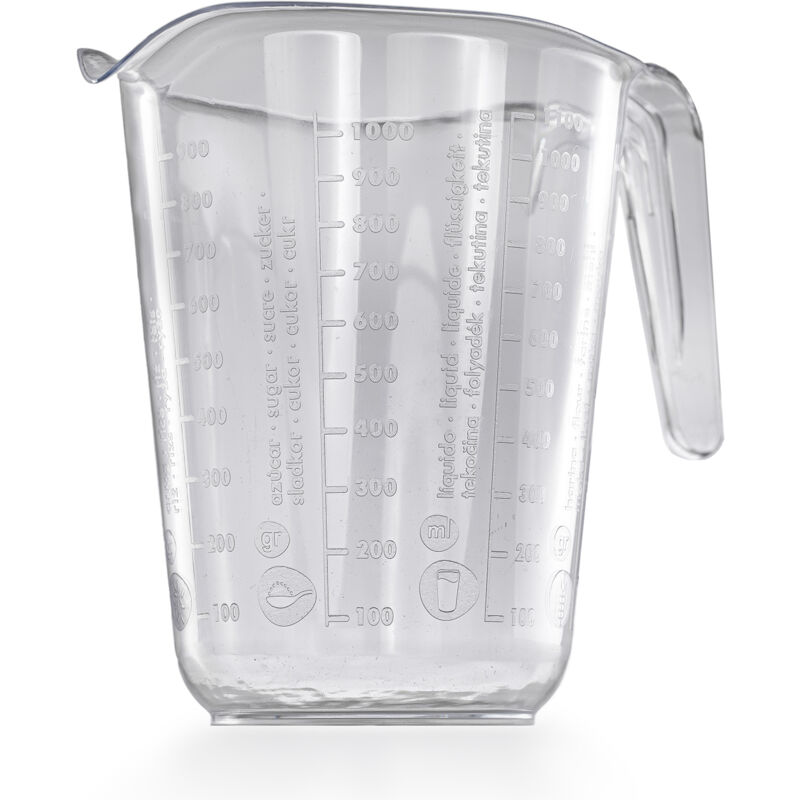 Gobelet Gradué Pressol 1 Litre - Polypropylène Incassable, Avec Poignée Et échelle Surélevée - 7