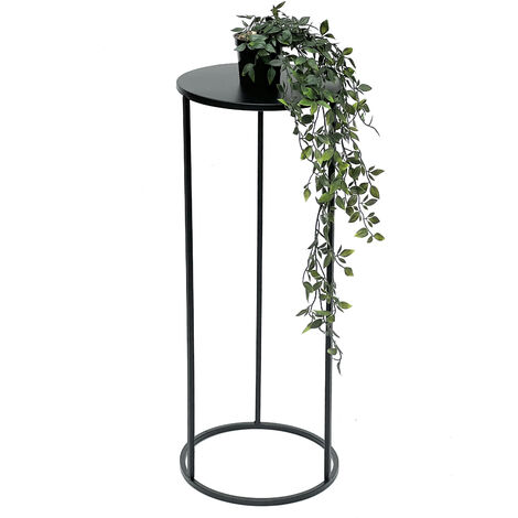 DanDiBo Tabouret pour fleurs Métal Noir Rond 70 cm Support pour fleurs Table d'appoint 96316 L Colonne pour fleurs Moderne Support pour plantes Tabouret pour plantes (1/5)