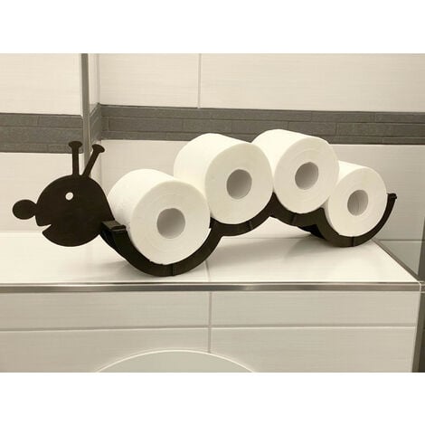 Porte-rouleau de rechange noir - Porte-rouleau de papier toilette - Porte- rouleau 