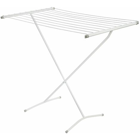 Séchoir à Linge Pliable 6 M – Mini Étendoir Pour Petits Espaces (88 X 83 Cm) – Intérieur/Extérieur, Blanc