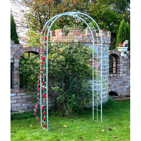 DanDiBo Arc de roses Galvanisé Massif 120 cm Portail 96523 Résistant aux intempéries Arc en plein fer Aide pour grimper Arc de jardin Galvanisé à chaud (1/5)