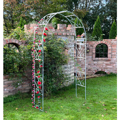 DanDiBo Arc de roses Galvanisé Massif 120 cm Portail 96521 Résistant aux intempéries Arc en plein fer Aide pour grimper Arc de jardin Galvanisé à chaud