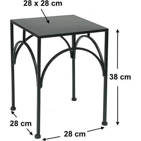 Tabouret à Fleurs Carré En Métal Noir DanDiBo (hauteur 82 Cm, Charge Max 15 Kg)
