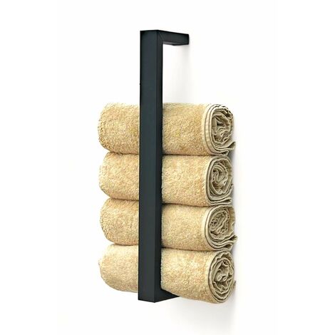 DanDiBo Porte-serviettes Métal Noir Mur Crochet pour serviette 96499 Étroit Porte-serviettes Barre à crochets Moderne Cuisine Salle de bain Porte-serviettes (1/5)