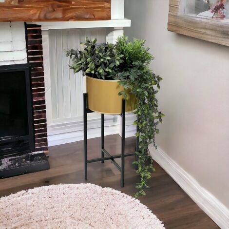 Spetebo Tabouret à Fleurs En Bois Naturel Avec 3 Pieds – 29 X