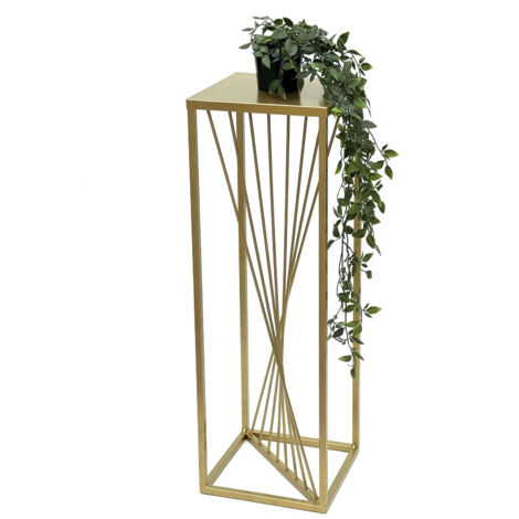Dandibo – Tabouret pour fleurs 96565 – Métal or angulaire 70 cm – Support stable pour pots et herbes – Table d'appoint moderne