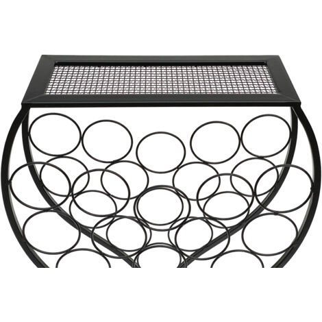 Porte-Bouteilles À Vin En Fer Forgé 105,5 X 12,5 X 24,5 Cm-Porte