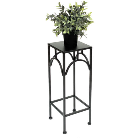 DanDiBo Tabouret pour fleurs Métal Noir Angulaire 50 cm Support pour fleurs 96132 S Table d'appoint Colonne pour fleurs Moderne Support pour plantes Tabouret pour plantes (1/5)