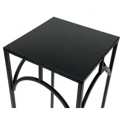 Lot De 3 Tabourets Décoratifs En Métal Forgé – Support Pour Plantes Ou Table D’appoint – Hauteurs 25, 30, 35 Cm