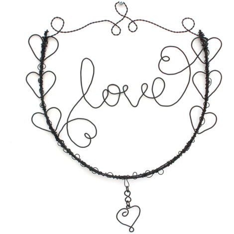 DanDiBo Tableau filaire Cur Love Couronne de porte 3102 Couronne murale Tableau filaire Décoration murale Métal (1/5)