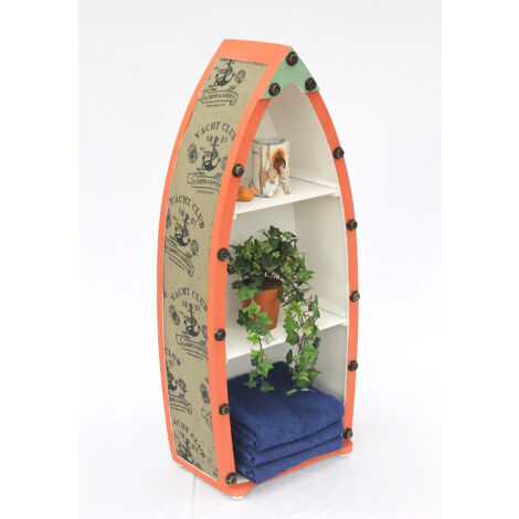 Bateau Étagère 15A055 Étagère de salle de bain 96 cm Shabby Meuble de salle de bain / Taille: M