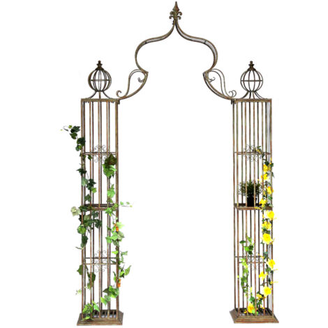 Dandibo – Arche de jardin 93969 en métal 275x172 cm – Résistante aux intempéries – Montage rapide avec ancrages au sol
