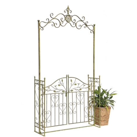 Dandibo – Arc de jardin en fer massif 130 cm – 93997 – Résistant aux intempéries – Largeur de passage 116,5 cm – Hauteur 250 cm