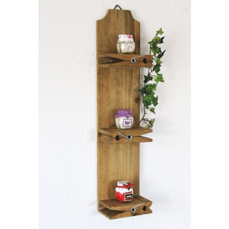 Étagère murale 14B461 Porte-linge 64 cm Console murale Étagère de cuisine Console (1/5)