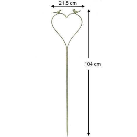 Sostegno per pianta a forma di cuore squiso e splendido, perfetto per