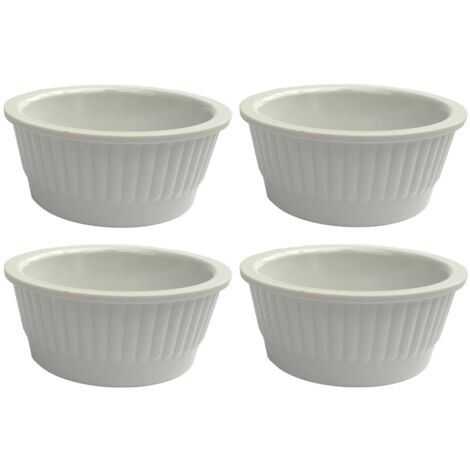 4x Set de bols à sauce Bols à snacks Blancs Bol à trempette Rond Bol en mélamine 750 (1/5)
