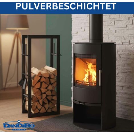 Support à Bois MyGift, Métal Noir, Intérieur, Rangement Bûches