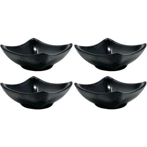 4x Bols à tremper Mélamine Set Noir 755 Bol à snack Petit mini bol à sauce Soja (1/5)