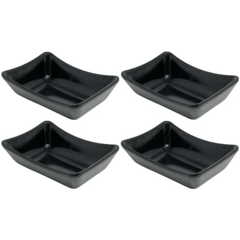4x Bols à tremper Mélamine Set Noir 757 Bol à snack Petit mini bol à sauce Soja (1/4)