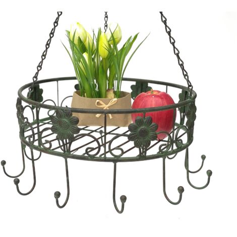 DanDiBo Panneau de suspension de casseroles 96006 Panneau de suspension de poêles D-39 cm Étagère de plafond Panneau de suspension Couronne de saucisses (1/5)