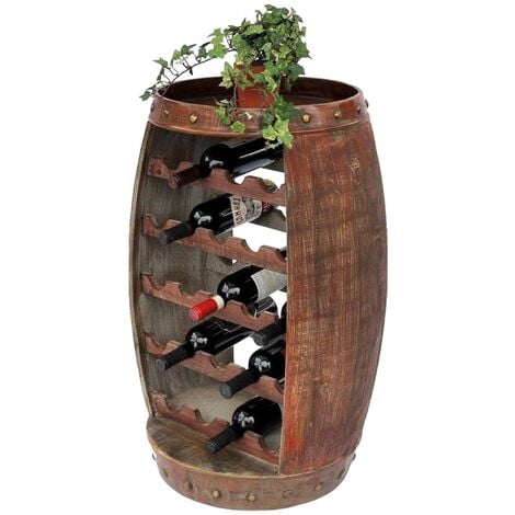 Dandibo Casier Vin En Bois Tonneau Vin Debout R Tonneau Cm Casier Bouteilles Porte