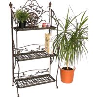 DanDiBo Étagère en métal vintage 1844 Étagère sur pied antique 123 cm Étagère à livres Étagère de cuisine pliante
