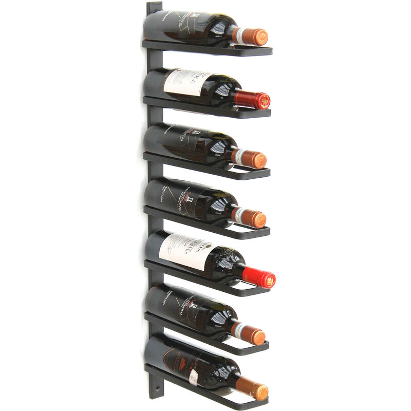 PORTABOTTIGLIE VINO METALLO Parete Dies 116 CM Vini Nero