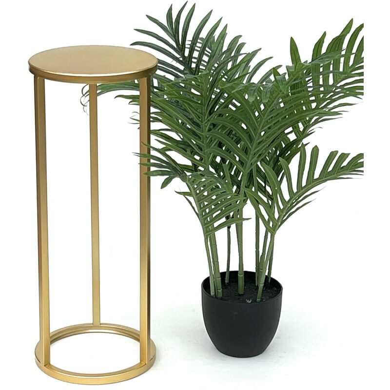 DanDiBo Sgabello per fiori in metallo oro rotondo da 50 cm Tavolino  portafiori 96510 S Colonna portafiori moderna Sgabello per piante