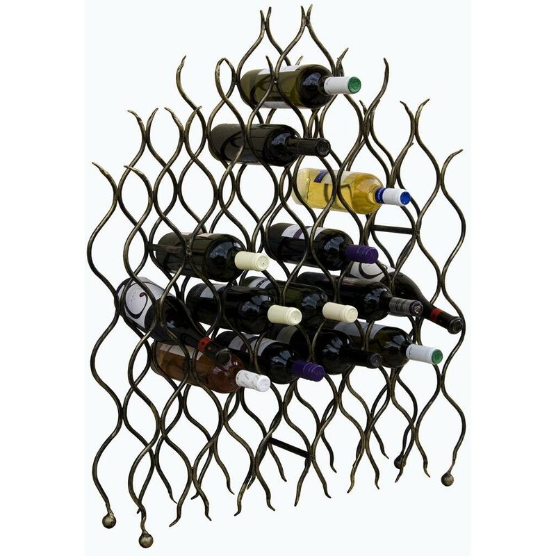 DanDiBo Scaffale-Vini “Grand Feu” Metallo Ferro-battuto per 40 Bottiglie  Porta Bottiglie 95cm