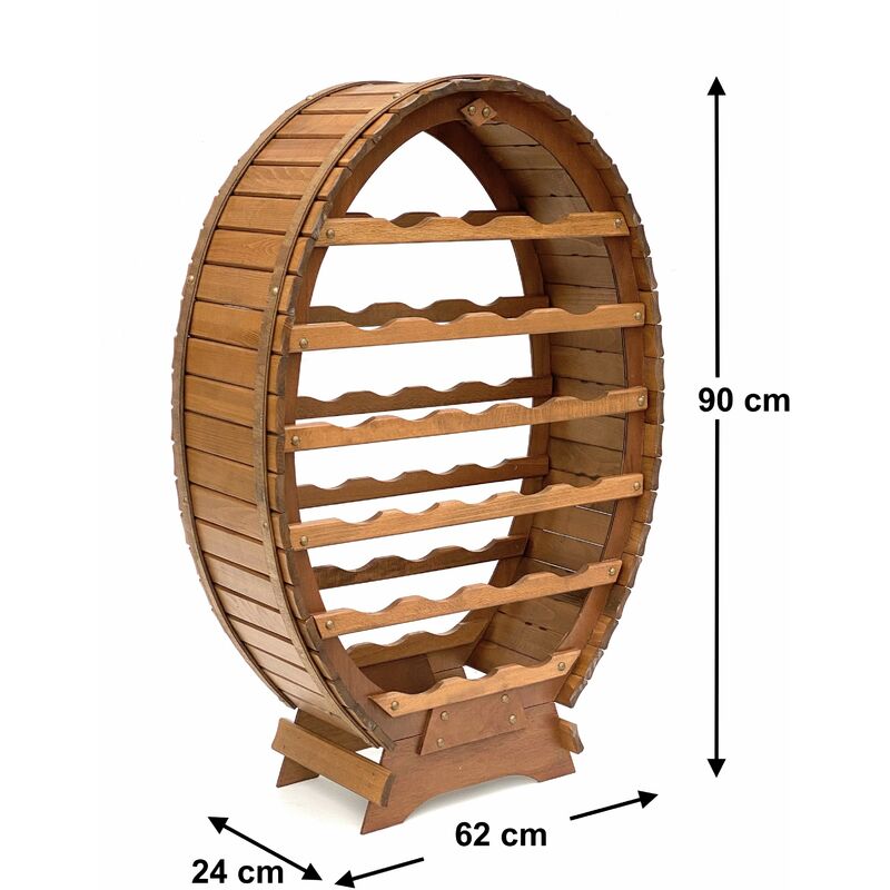 DanDiBo Scaffale Vini Botte-Vino per 24 Bottiglie verniciatura Marrone Bar  Supporto Bottiglie Botte Porta Bottiglie : : Casa e cucina