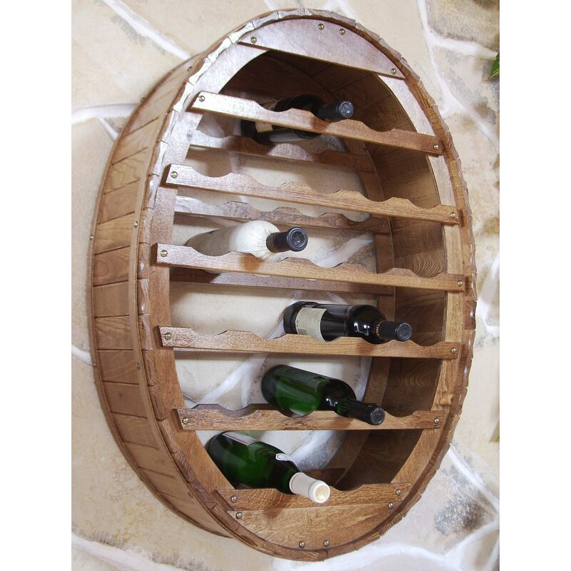 Portabottiglie di vino da parete “Enoteca” in legno di frassino
