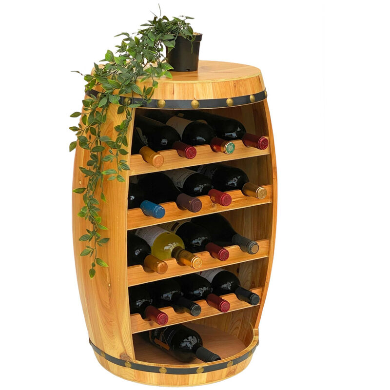 DanDiBo Scaffale Vini Botte-Vino per 24 Bottiglie verniciatura Marrone Bar  Supporto Bottiglie Botte Porta Bottiglie : : Casa e cucina