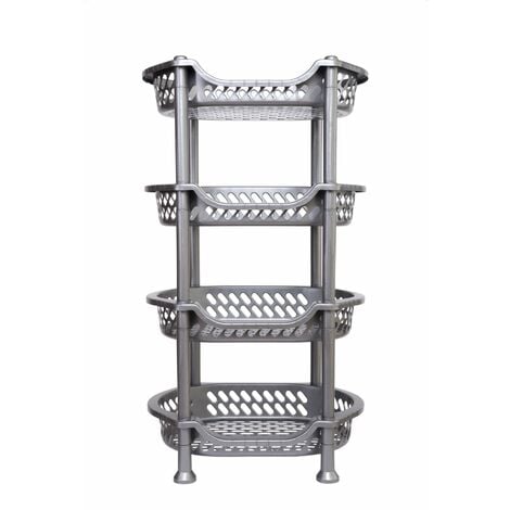 DanDiBo scaffale da cucina scaffale di plastica impilabile per frutta 93872 cesto da cucina cesto impilabile cassetta per verdure scaffale grigio scaffale impilabile scatola da cucina