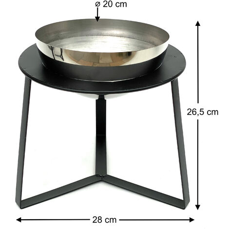 DanDiBo Supporto Per Piante Metallo Nero Quadrato 100 Cm 96589 Tavolino