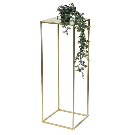 DanDiBo Sgabello per Fiori in Metallo Dorato, Angolare, 60 cm