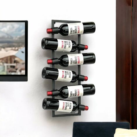 Portabottiglie cantinetta vino a parete 6 bottiglie di vino - Wine