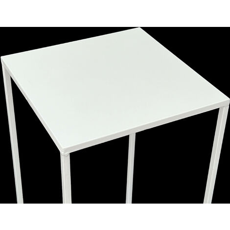 DanDiBo Sgabello da Fiori in Metallo Bianco Angolare 70 cm, Supporto per  Piante Tavolino 96482 L