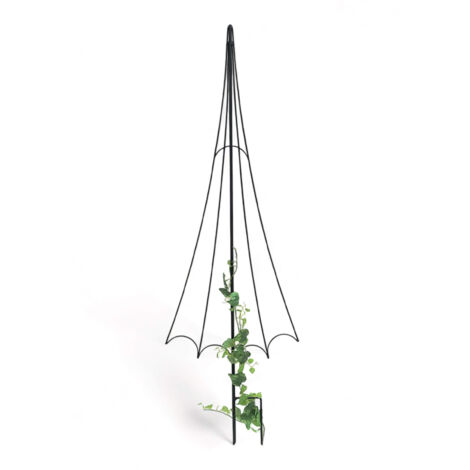 Supporto Piante Rampicanti In Metallo - Obelisco Verde 200x31cm, Per Rose E Giardino - Foto 7