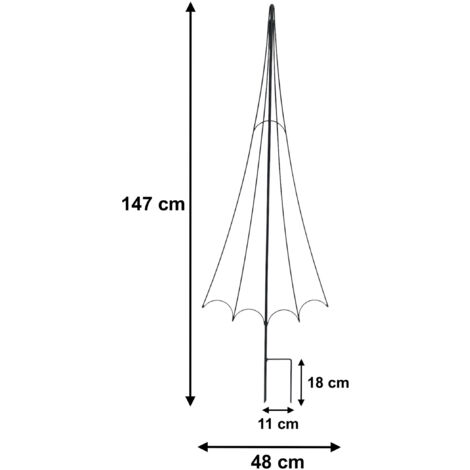 2 Ganci Da Giardino Metallico 100cm - Supporto Per Lanterne, Vasetti, Uccelli - Foto 3