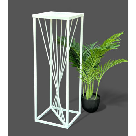 DanDiBo Sgabello Per Fiori In Metallo Con Vaso Nero Argento 45 Cm Portafiori 96257 L Colonna Per Fiori Portapiante Moderno Sgabello Per Piante 60980716