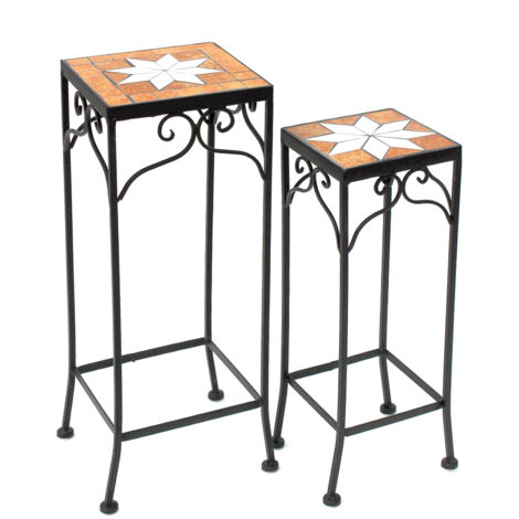 DanDiBo Tabouret Porte-Fleurs Merano Mosaïque 12012 Support De Fleurs