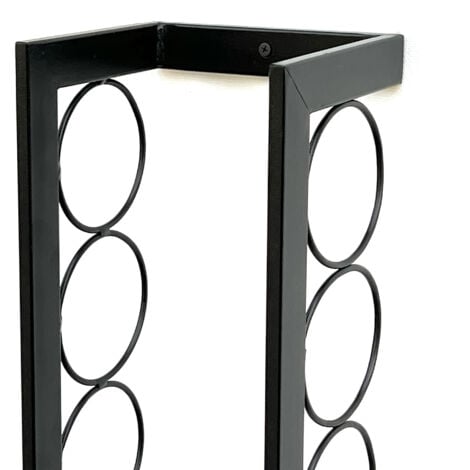 Portabottiglie Da Tavolo Gusto Nostro - Metallico, 14 Posti, Nero, Senza Assemblaggio - Foto 9