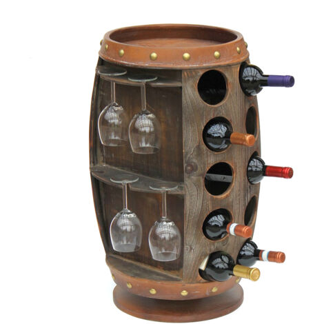 Mobiletti per il vino marroni in legno massiccio