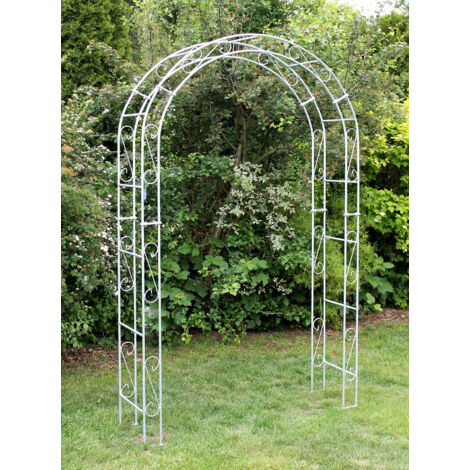Arco Per Rose In Ferro Zincato - 232x140 Cm, Resistente Alle Intemperie, Per Giardino Elegante - Foto 10
