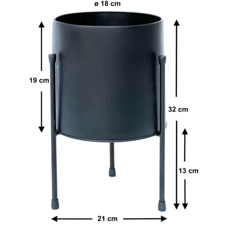 Fioriera In Metallo Con Gambe – Vaso Per Piante Da Interno/esterno – Decorazione Casa E Giardino - Foto 3