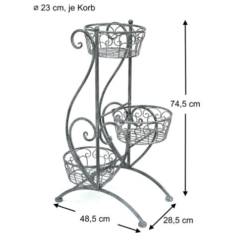 GODNECE Scaffale Portafiori Metallo, Scaffale Porta-Fiori con 5 Strati