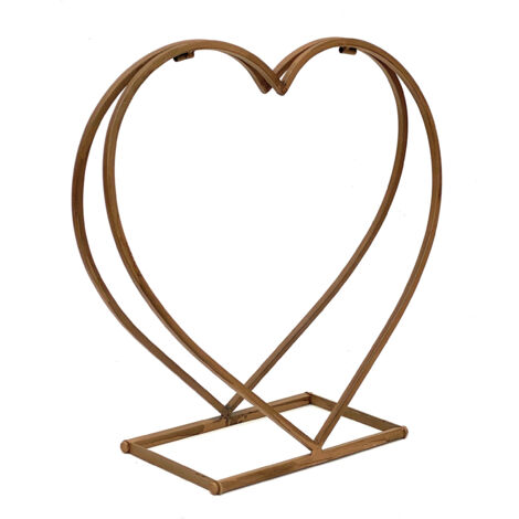 D&L Lasertec Cestino PortaLegna A Forma Di Cuore In Metallo Ruggine | Set M+S+XS Per Giardino E Terrazza | Decorazione Rustica