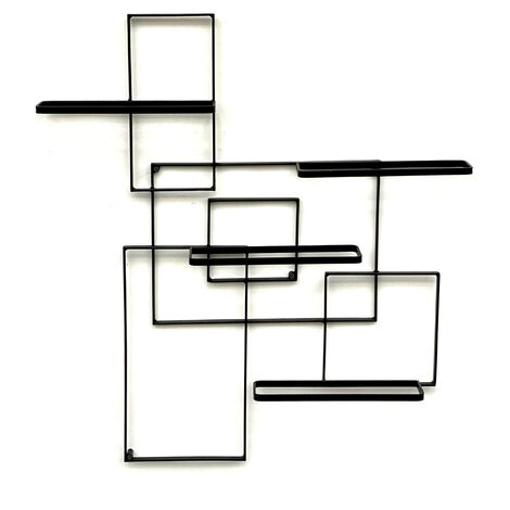 DanDiBo Scaffale Vini a Parete “Black Line” Supporto Bottiglie in Metallo  90 cm Scaffale a Parete